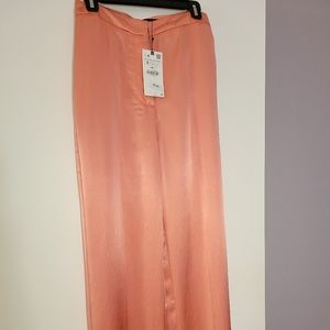 Satin Effect Peach Pants, Discounted Shipping!